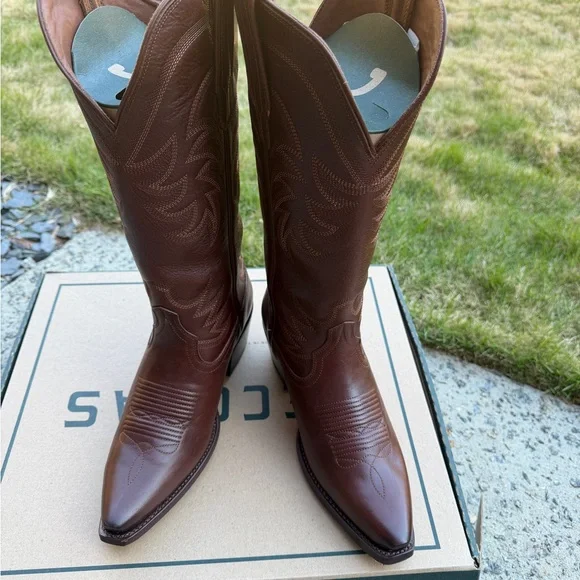 Tecovas “The Annie” Brown Leather Cowgirl Boots - Picture 2 of 7